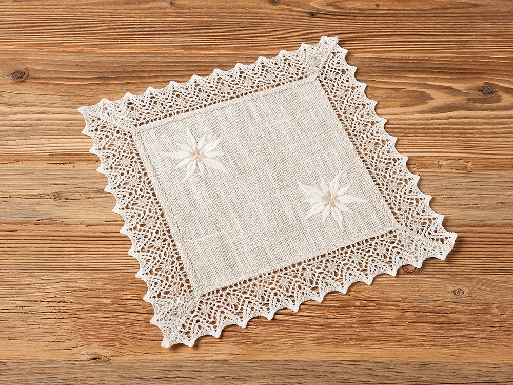 Deckerl "Edelweiß", 30x30 cm