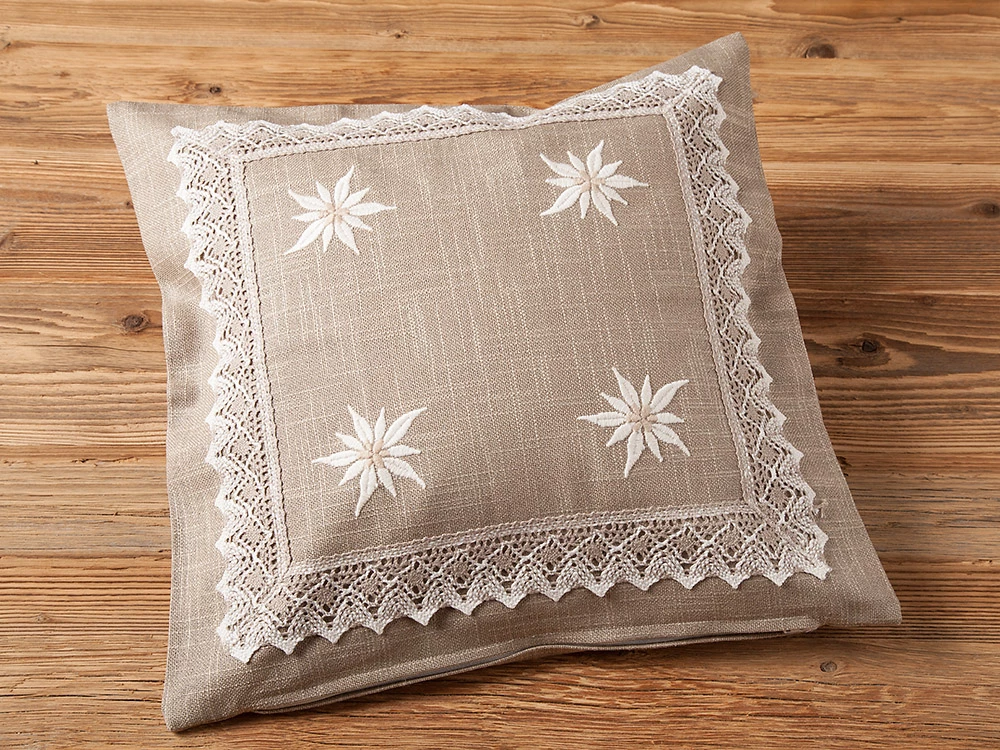 Zierkissenbezug "Edelweiß", 45x45 cm