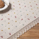 Runde Tischdecke Halbleinen-Druck "Sarah", 160 cm Durchmesser