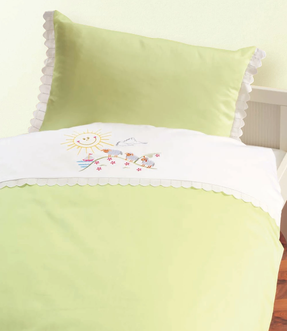 Kids Set "Schäfchen" von Fussenegger, 100x135cm, Kissen 40x60cm