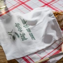 Leinen Brotsack mit Spruch 32x40 cm