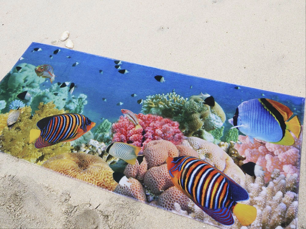 Strandtuch "Aquarium", 75x180cm