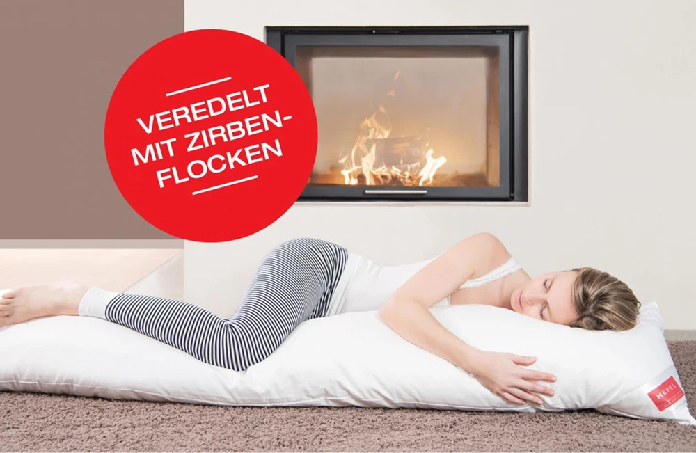 Hefel Seitenschläferkissen Zirbe, 35x160cm