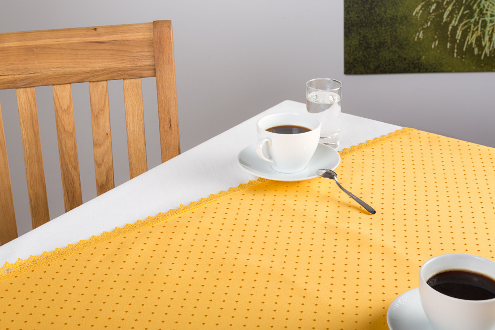 Punktdamast Deckserviette 85x85 cm