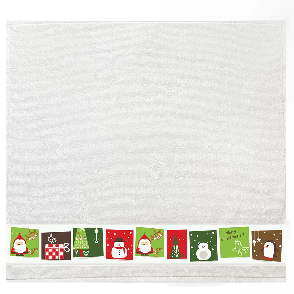 Frottiergeschirrtuch "Xmas Fotos" 50x50 cm