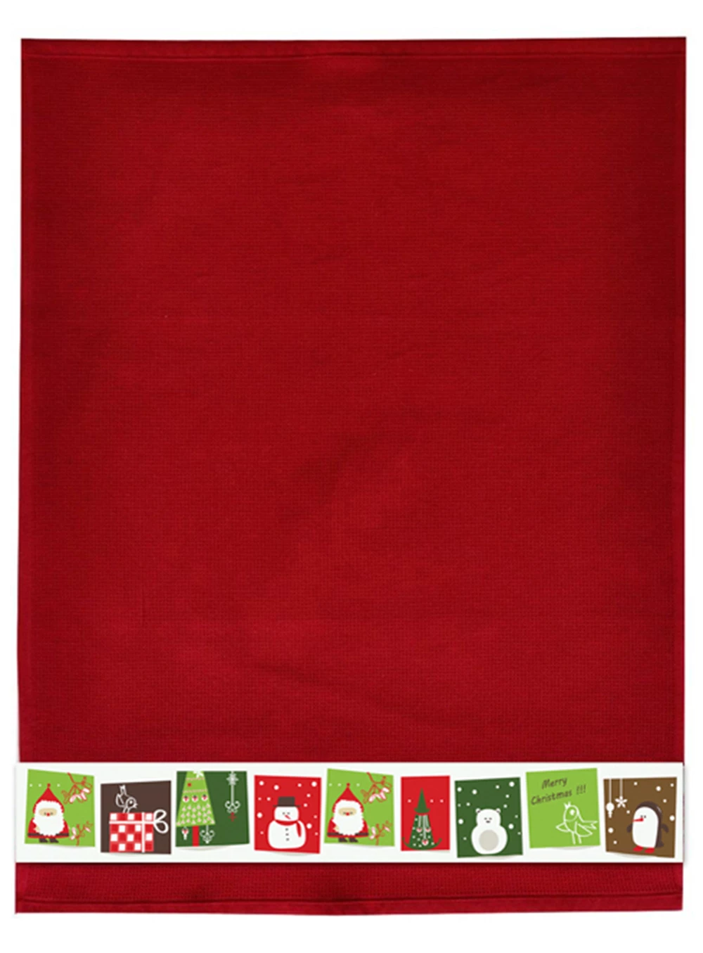 Waffelgeschirrtuch "Xmas Fotos" 50x70 cm