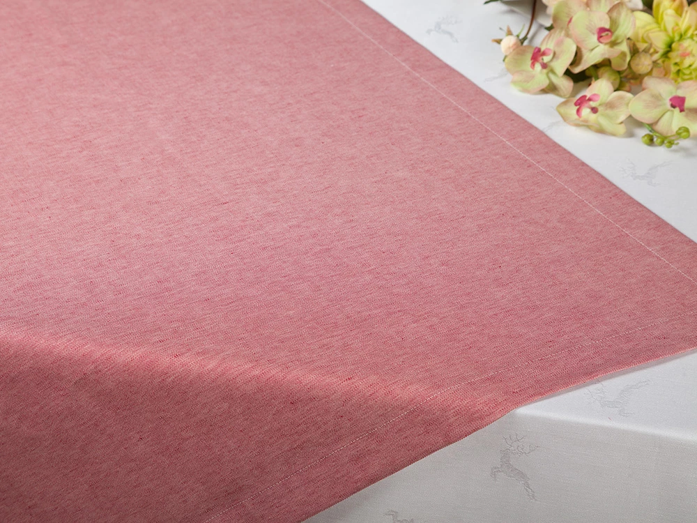 Tischwäsche Halbleinen Uni mit Saum, nach Maß DUNKEL