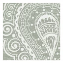 Halbleinenbettwäsche Paisley Bettdeckenbezug