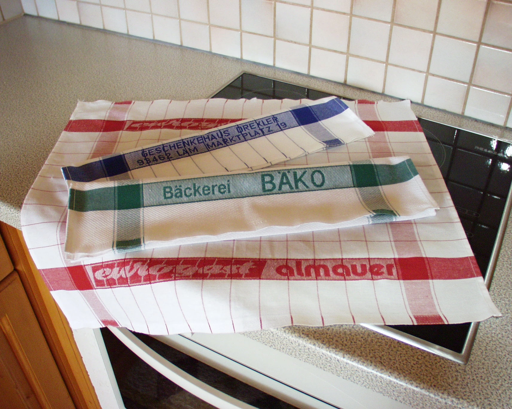 Geschirrtuch mit Nameneinwebung 50x50 cm