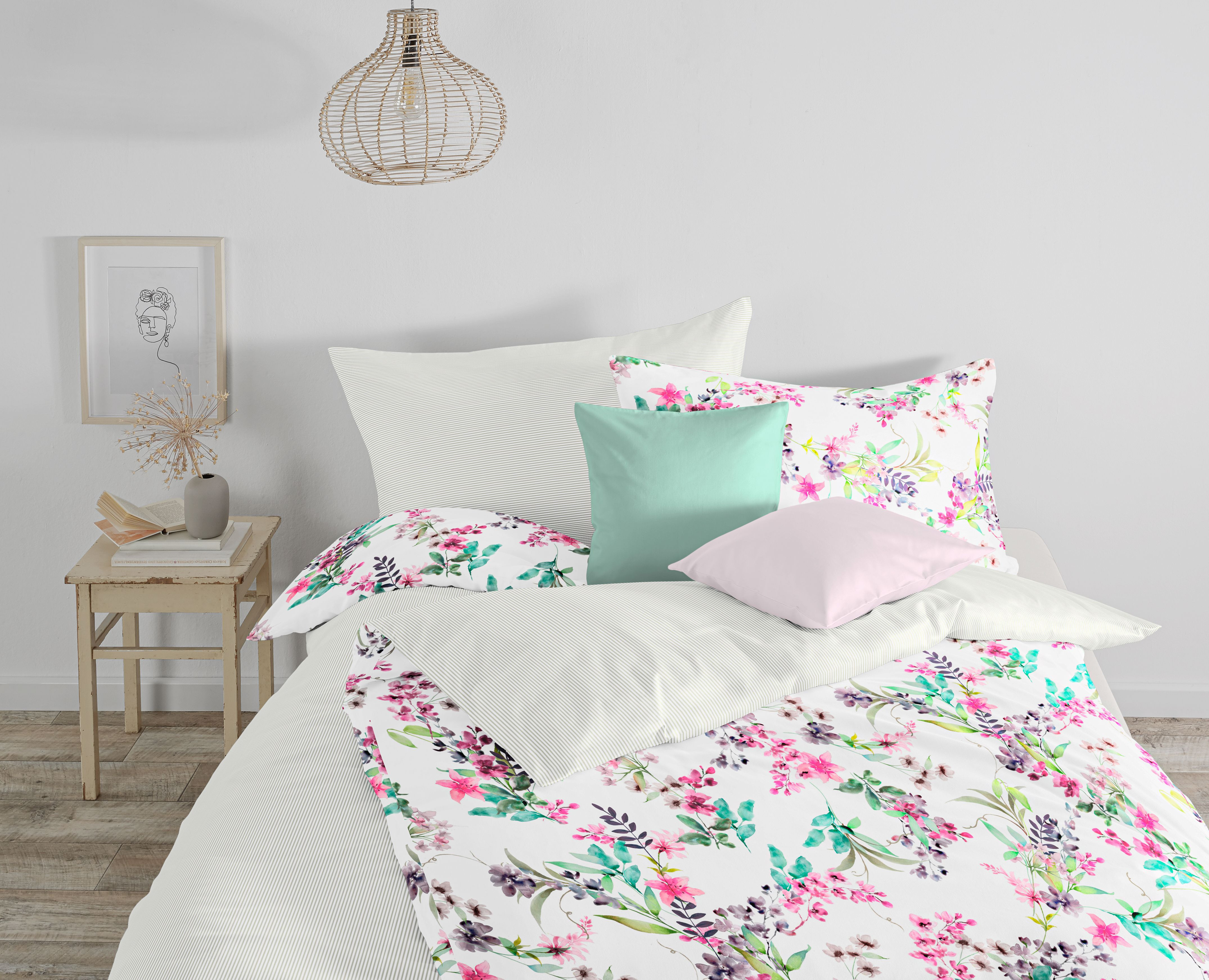 Bettwäsche Bed Art Veilchen, 140x200/70x90 cm
