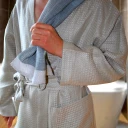 Bademantel aus Leinen wahlweise mit oder ohne Kapuze