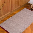 Aktion Schafwollteppich Stockholm, 70x140 cm, mit roten Zwischenfäden, Einzelstück