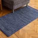 Aktion Schurwollteppich Ibiza.70x140 cm, blau, Einzelstück