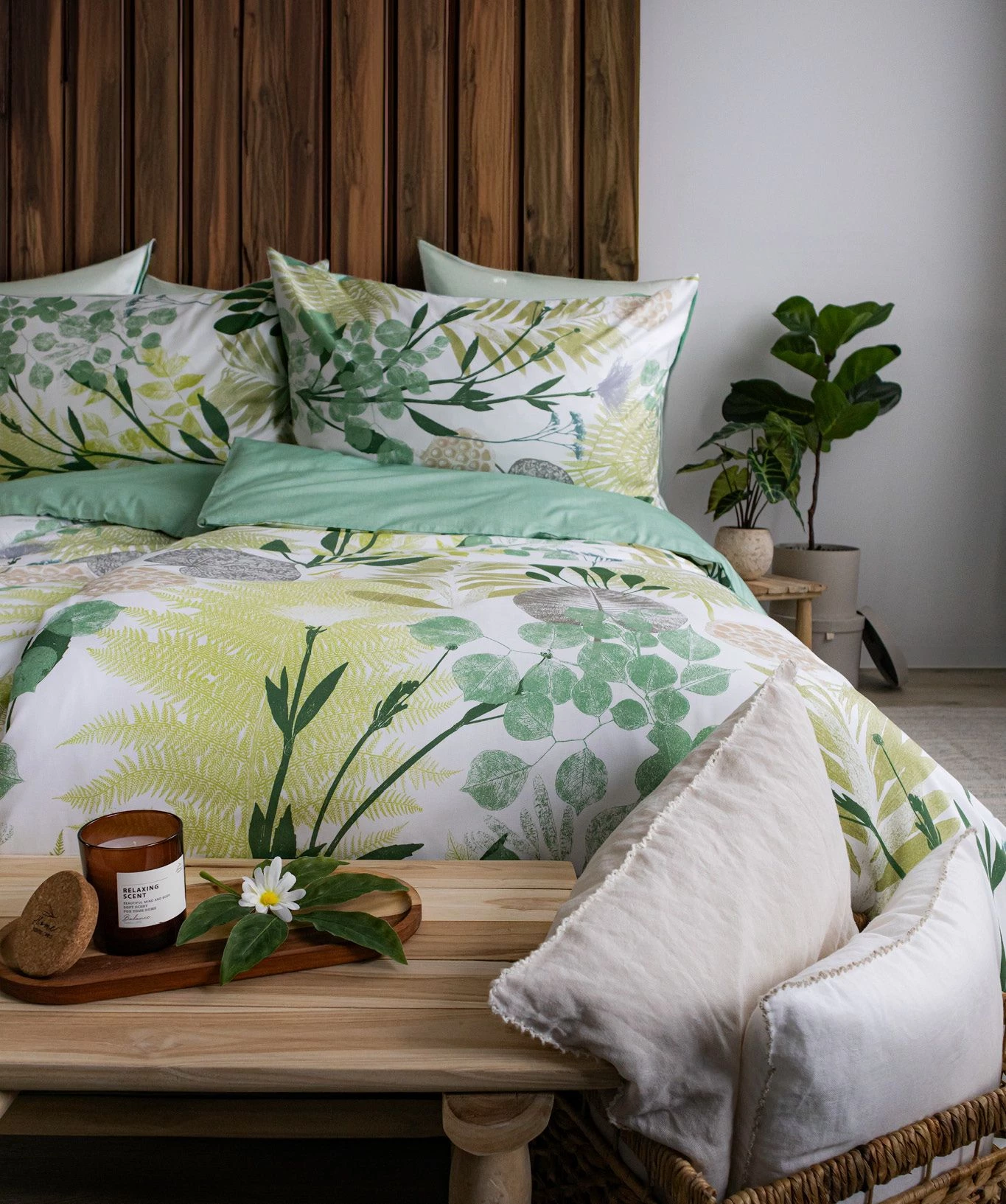 Wendebettwäsche Modern Garden Grüne Fantasie, 140x200/70x90 cm