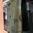 Halbleinen Gläsertücher Pusteblume Black, 45x73 cm