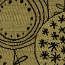 Halbleinen Gläsertuch Flowers Black, 45x73 cm