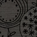 Halbleinen Gläsertuch Flowers Black, 45x73 cm