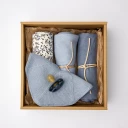 Geschenkbox für Baby - Shades of Powder Blue (GOTS)