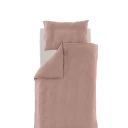 Bettwäsche aus Baumwollmusselin nach GOTS zertifiziert 140x200/70x90 cm, rosa