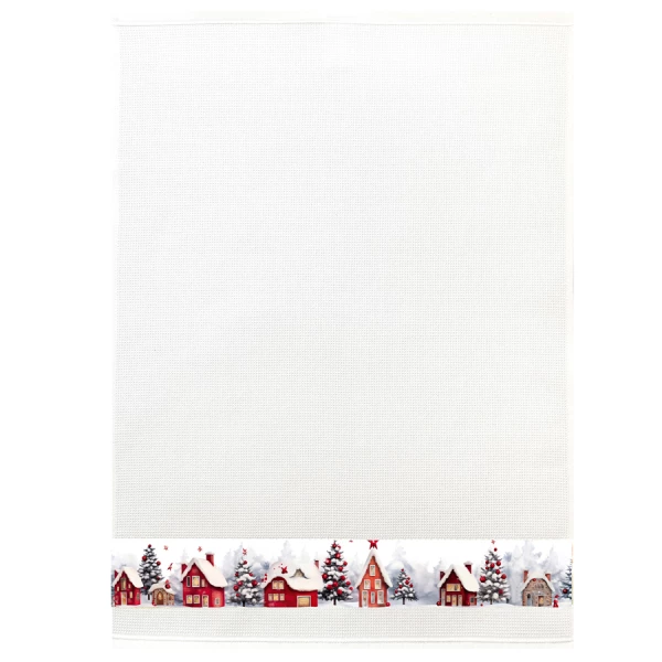 Waffel Geschirrtuch "Weihnachtstiere", 50x70 cm (2er SET)