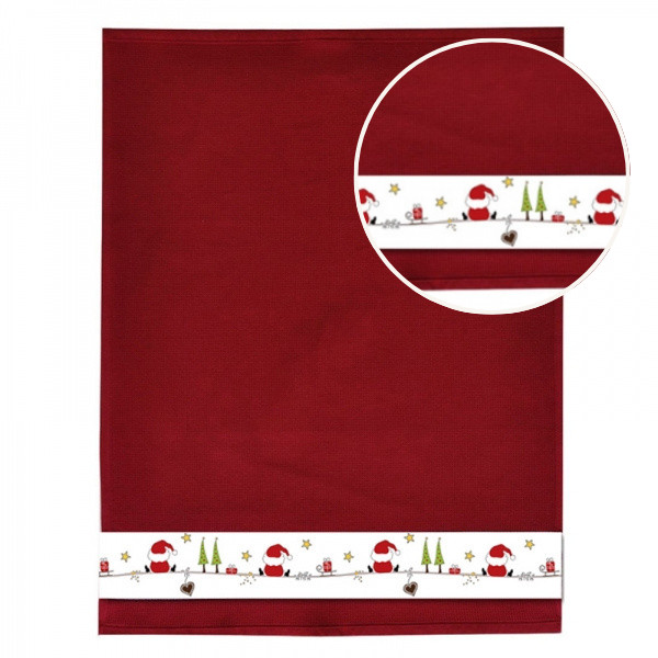 Waffelgeschirrtuch Xmas Santa, Gr. 50x70cm