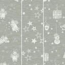 Halbleinen Gläsertücher "WEIHNACHT"  3er Set, 45x73 cm