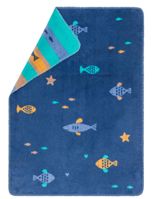MILA Babydecke "Fische" (GRS) 75x100 cm