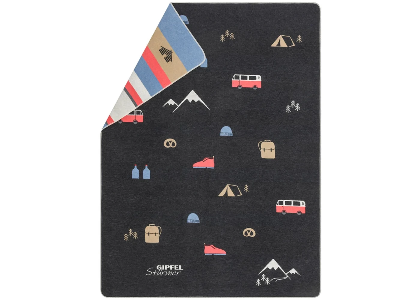 SILVRETTA Flanelldecke "Gipfelstürmer" (GRS), 200 x 150 cm