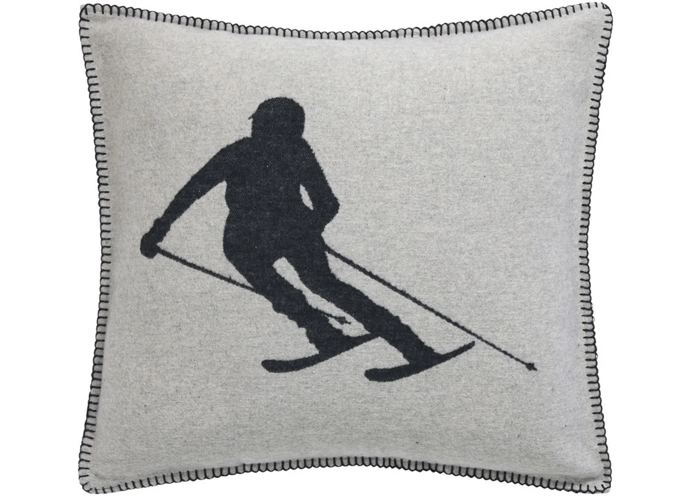 SYLT Kissenhülle "Skifahrer" (GRS), 50x50 cm