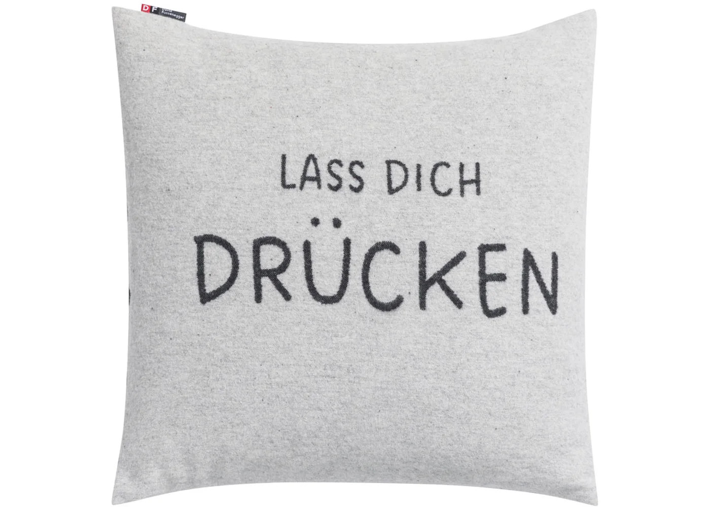SILVRETTA Kissenhülle "Lass dich drücken" (GRS), 50x50 cm