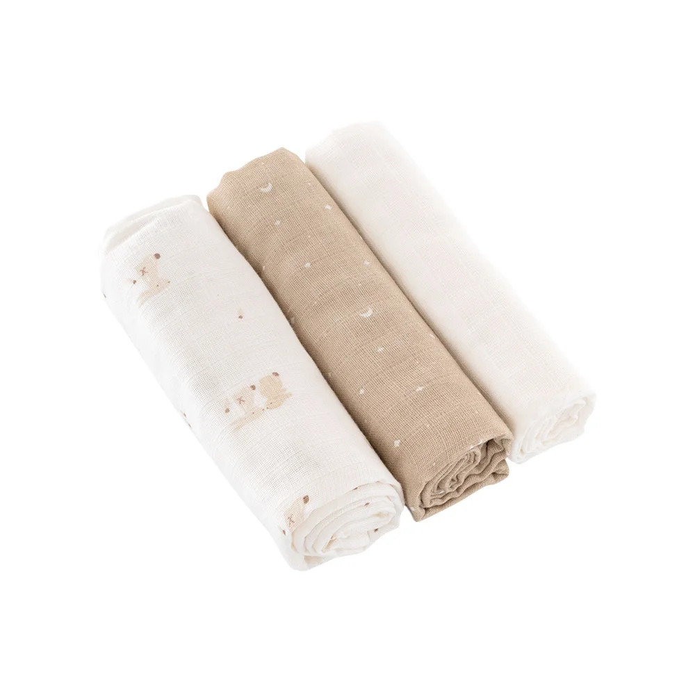 Mulltücher 3er Set 80 x 80 cm