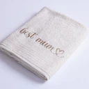 besticktes Handtuch , 50x100 cm