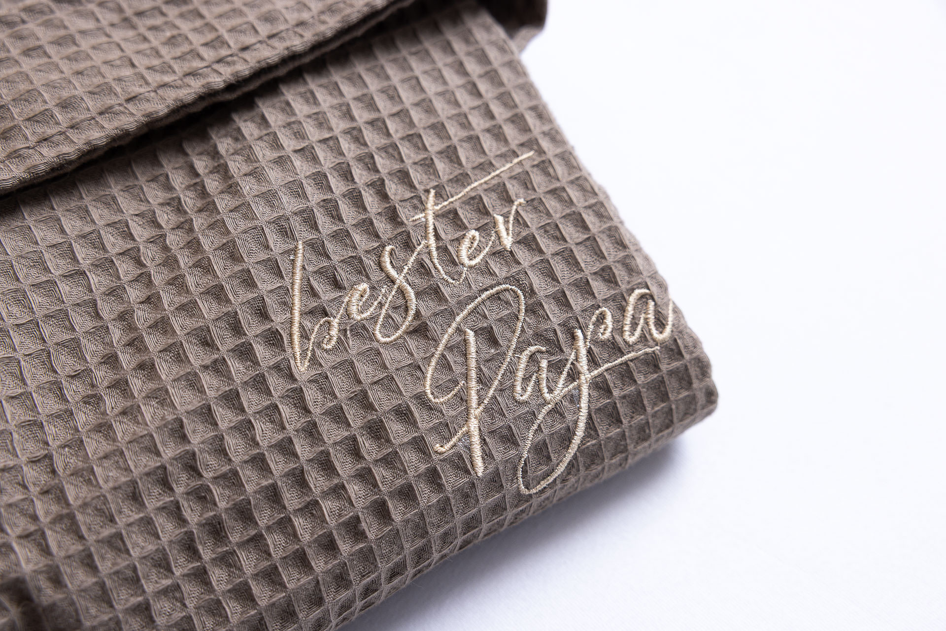 leichter UNISEX Waffelbademantel Liebesflair, Größe L