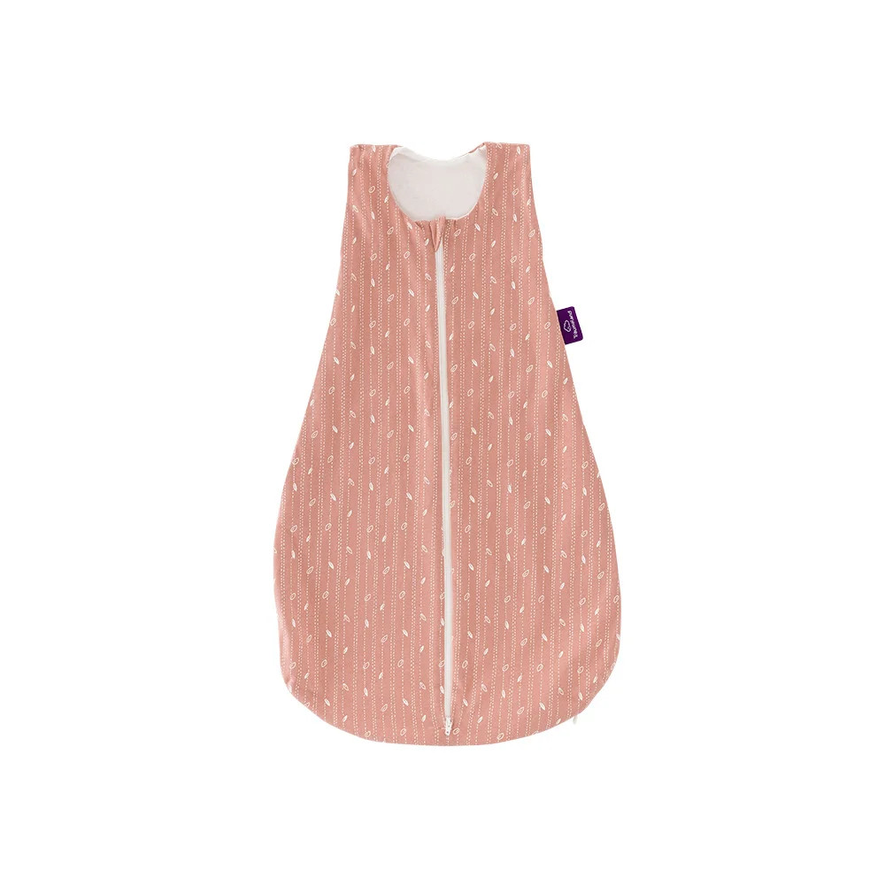 Schlafsack LIEBMICH nach GOTS zertifiziert Blätter rosa