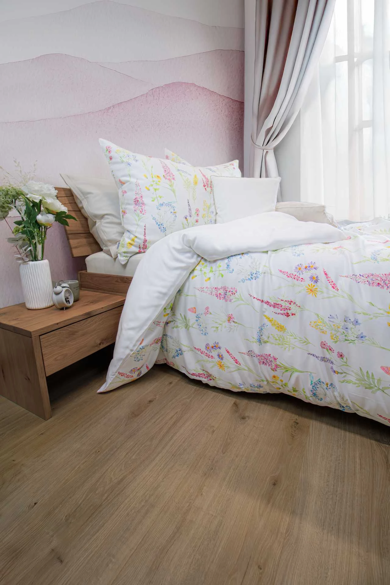 Luxury Wende- Bettwäsche "blühende Vielfalt"