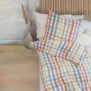 Buntgewebte Bettwäsche Rio buntes Karo