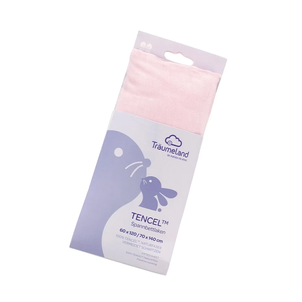 Spannbetttuch TENCEL™ rosa 60x120/70x140 cm