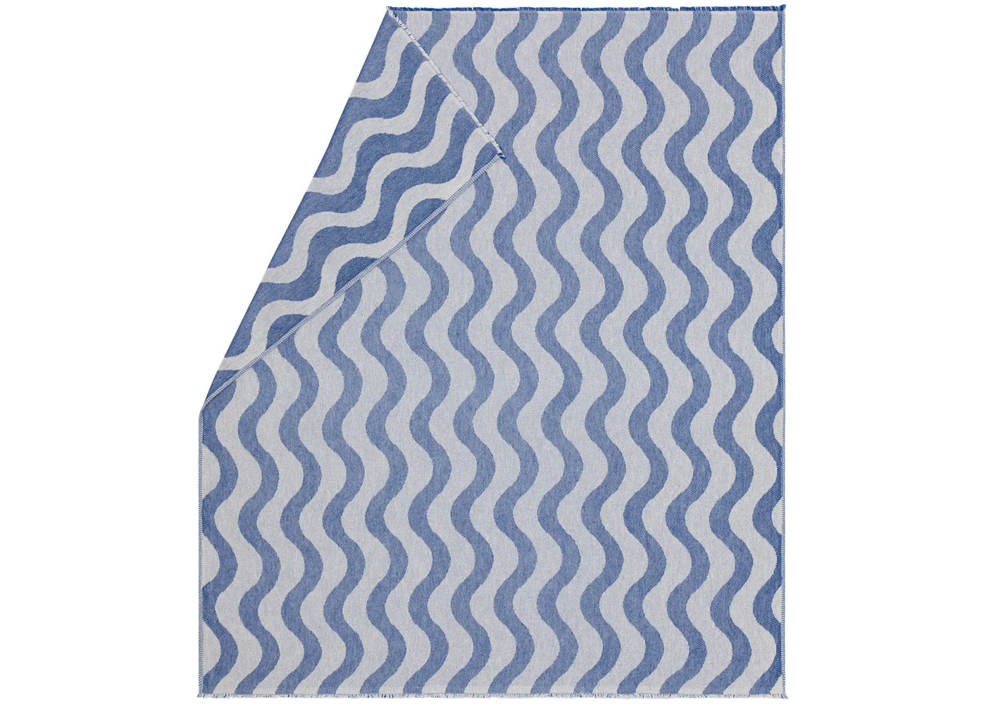 RONDA Baumwollplaid "Wellen" (GRS), 130x160 cm