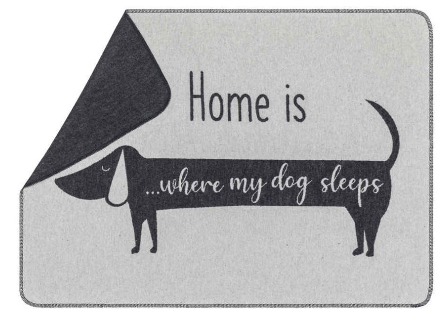 Haustierdecke "Dackel home is..." (GRS) 70x90 cm