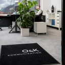 bedruckte Logomatte Büro