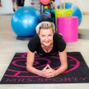 bedruckte Logomatte Mrs. Sporty