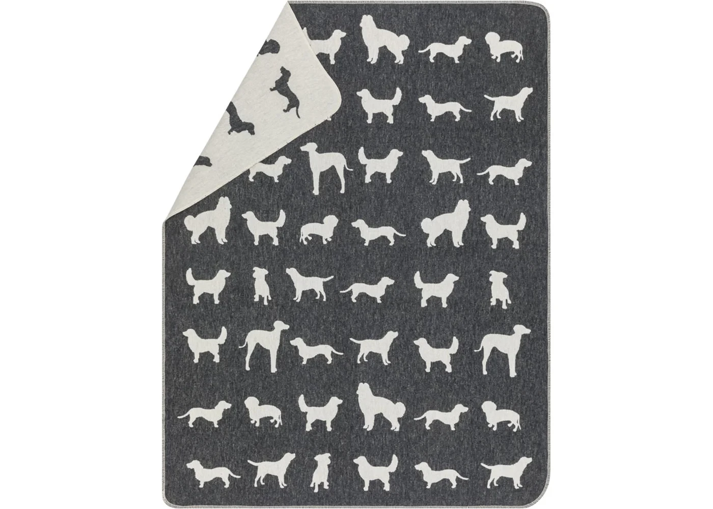 Haustierdecke "Hundesilhouetten" (GRS) 100x140 cm