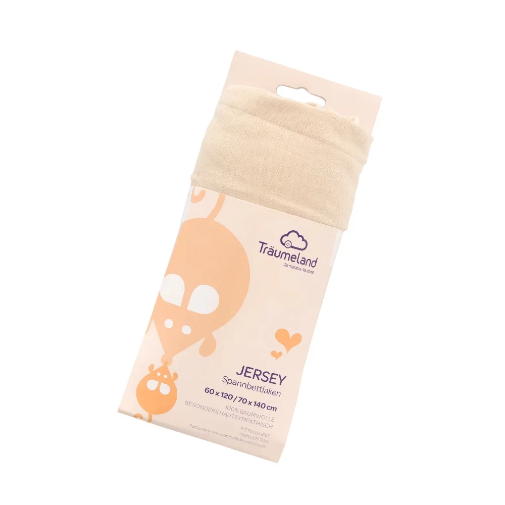 Spannbetttuch Jersey beige