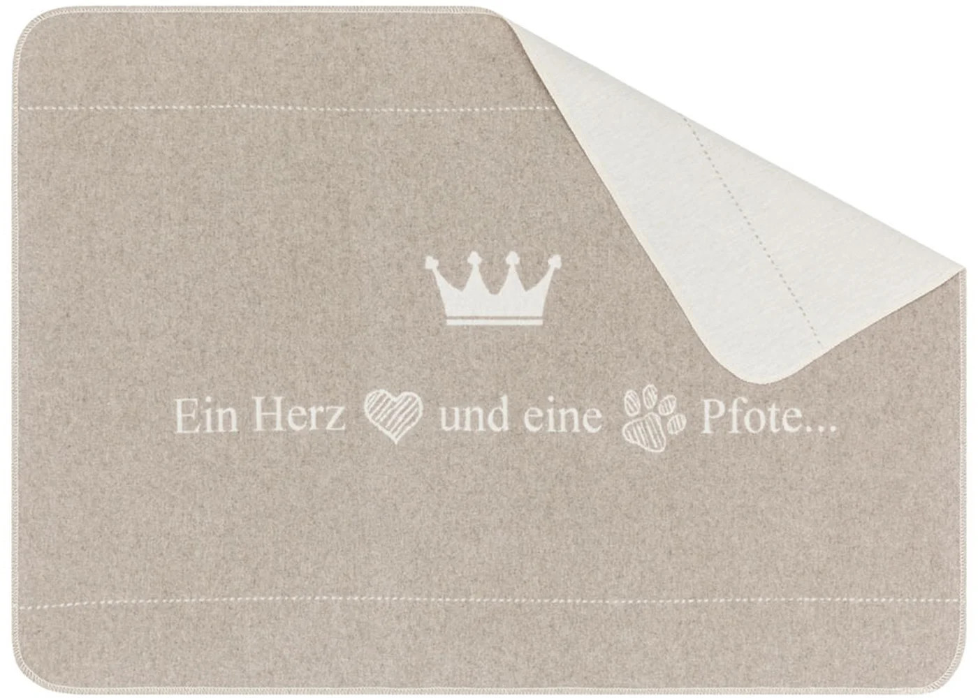 Haustierdecke "ein Herz und ein Pfote" (GRS) 70x90 cm