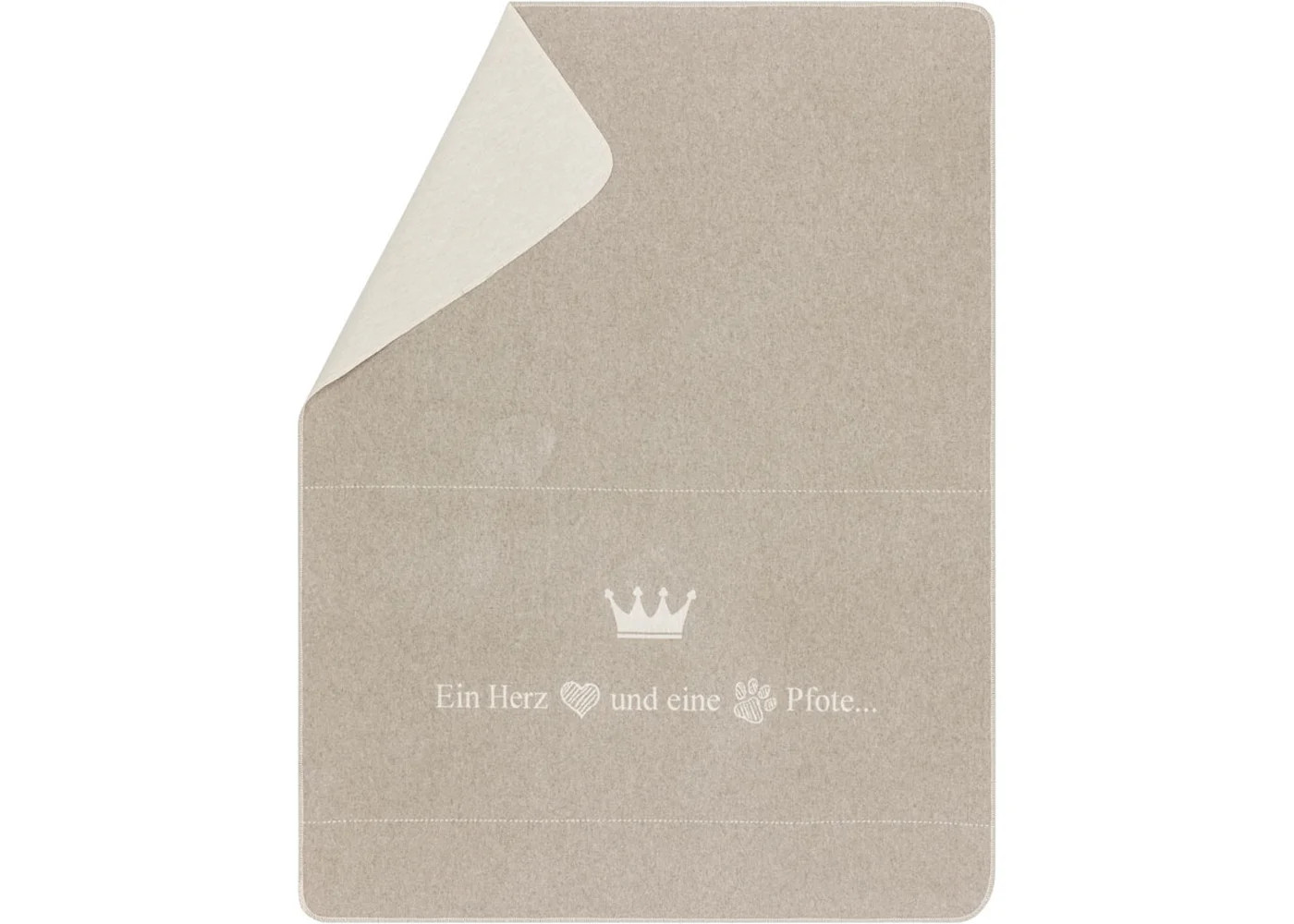 Haustierdecke "ein Herz und eine Pfote" (GRS) midi size 100x140cm