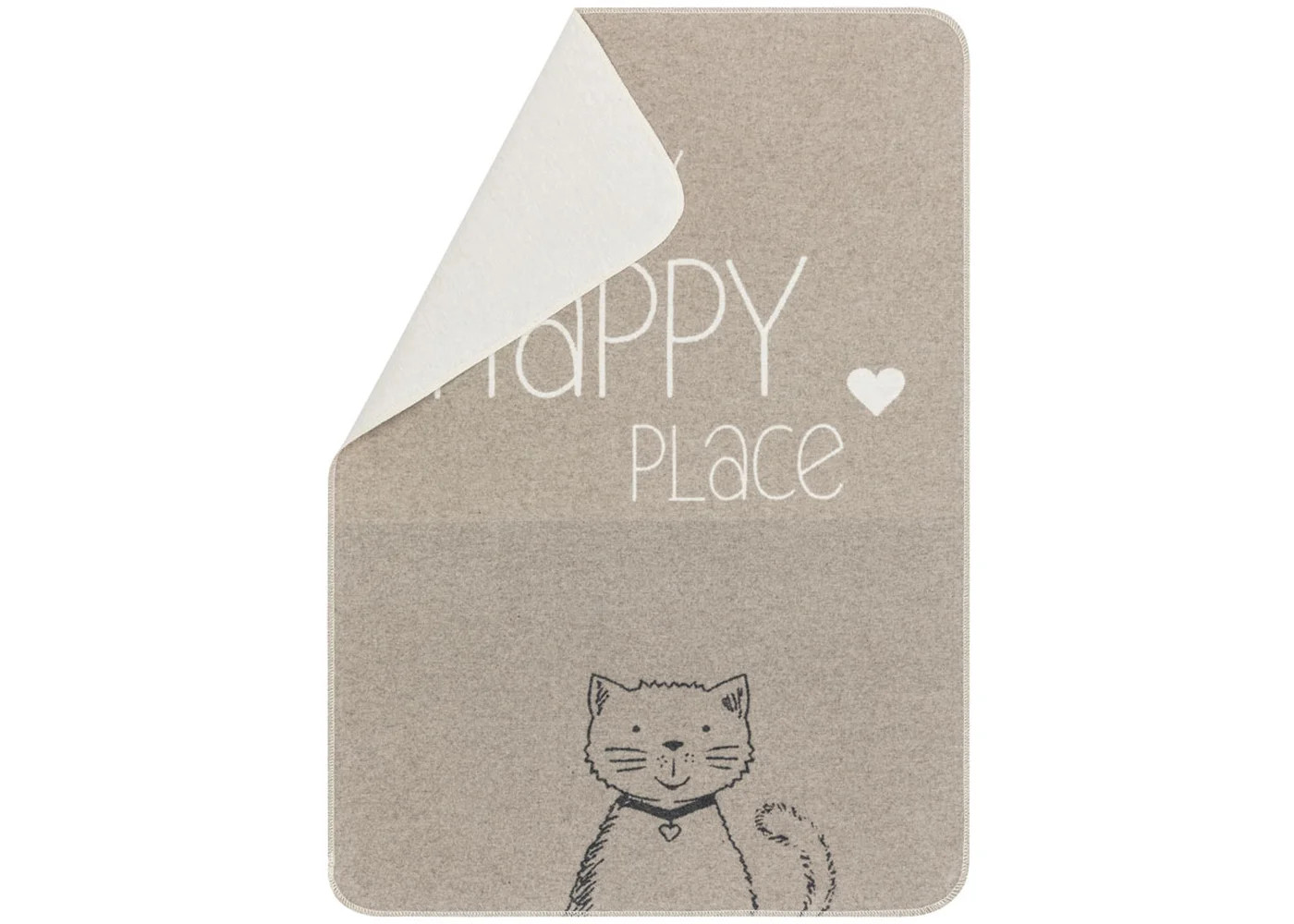 Haustierdecke "my happy place" cat (GRS) 70x90 cm