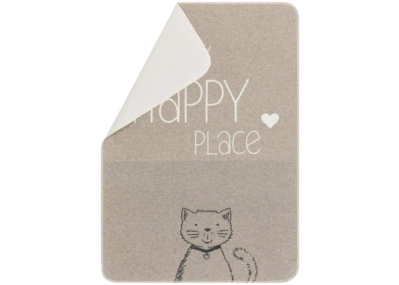 Haustierdecke "my happy place" cat (GRS) 70x90 cm