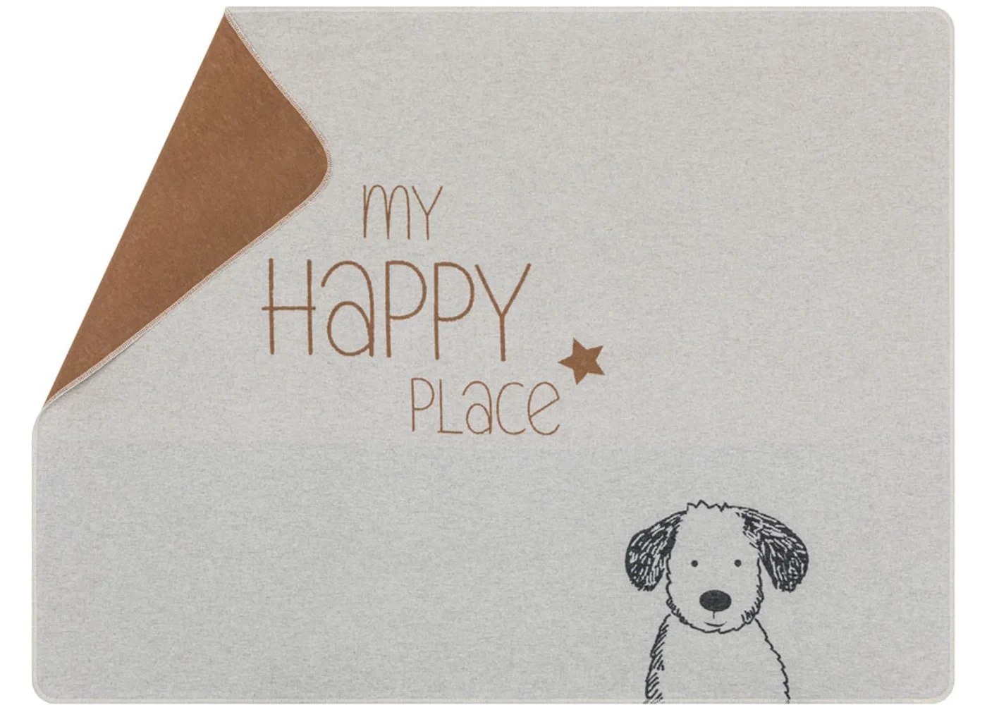 Haustierdecke "my happy place" dog (GRS) midi size 100x140 cm