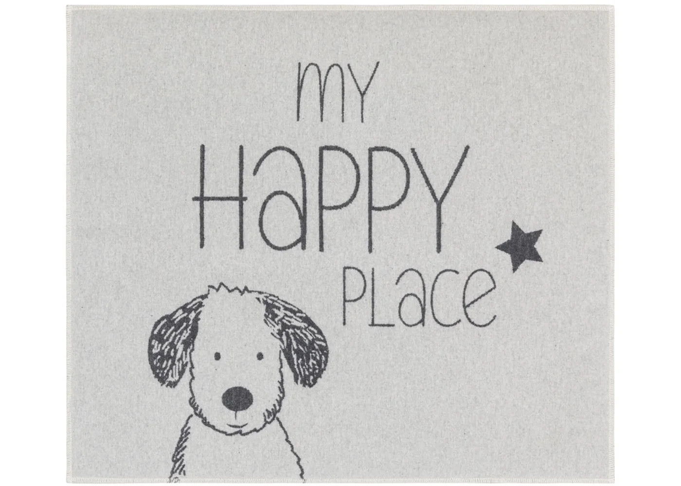 Hundematte klein, gefüttert "my happy place" (GRS) 80x70cm