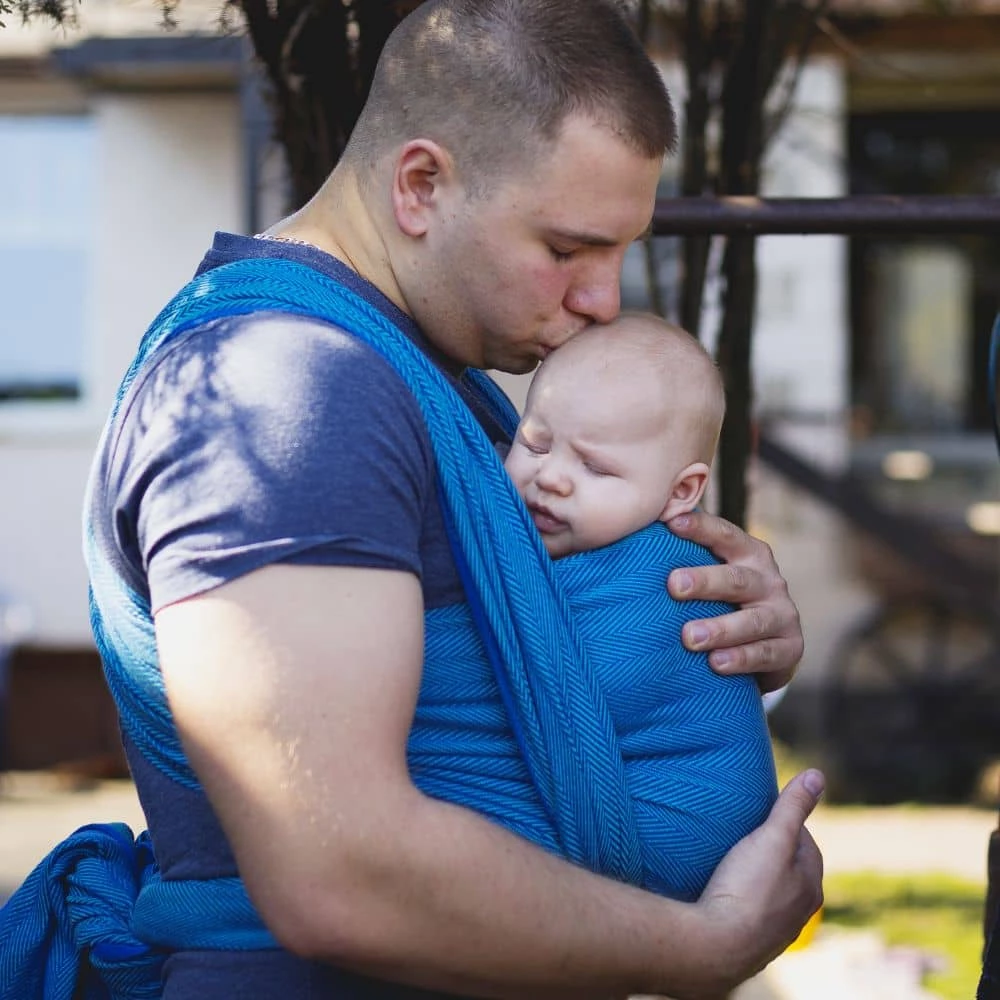 Babytragetuch Lisca azzurro